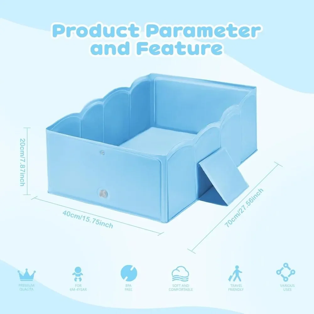 Baby Bath Tub Foldable Toddler Travel Bathtub Collapsible, Pet Bath Tub